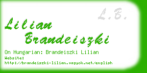 lilian brandeiszki business card